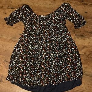 Dark Navy blue floral dress